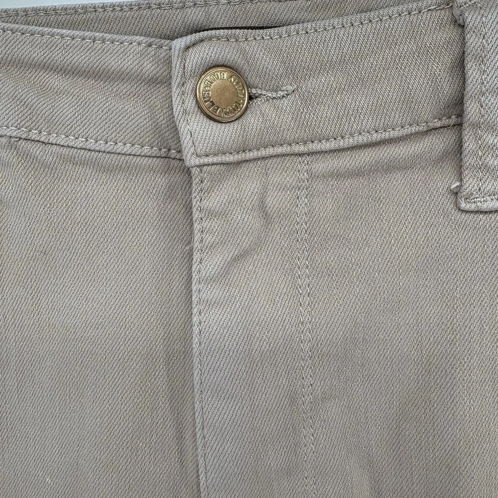 Judy Blue Jeans Womens 11/30 Beige Garment Dyed Wide Leg Crop High Waist Raw Hem